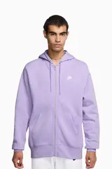 Кофта Nike Club Full-Zip - фиолетовый