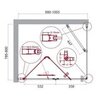 BelBagno ALBANO-ASH-1-100/90-C-Cr Душевой уголок с одной складывающейся дверью и одной неподвижной секцией. Стекло 6 мм, прозрачное, хром