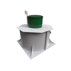 Станция биологической очистки Коло Веси KoloVesi 5 низкий корпус прин/ 1000 л. в сутки / до 6 чел. / принудительный сброс (1750x1750x1501см;164кг;) - арт.560160