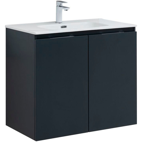 Aquanet 277527 Тумба Алвита new 80 подвесная 2 дв. цв.антрацит (277527)