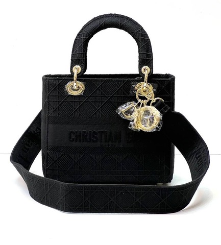 Сумка Dior Lady D-lite, модель среднего формата черный