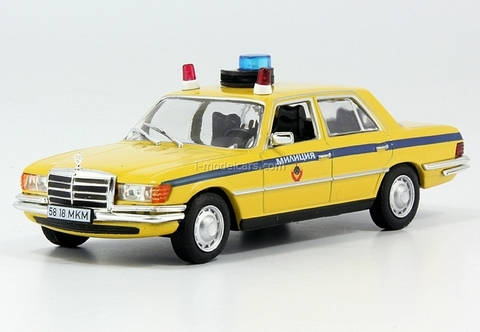 Mercedes-Benz W116 450 SEL Militia USSR 1:43 DeAgostini World's Police Car #22