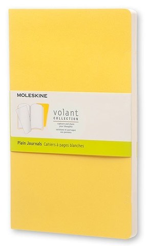 Набор 2 блокнота Moleskine Volant Pocket, цвет желтый, без разлиновки