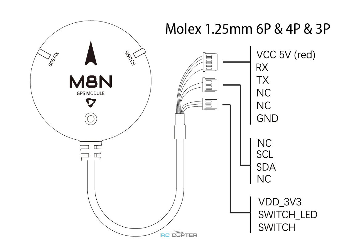 GPS модуль Holybro GPS (pix32 GPS M8N)