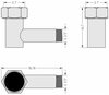 Сунержа 172000-1012  Уголок переходной G 1" НГ х G 1/2" НР (Чёрный)
