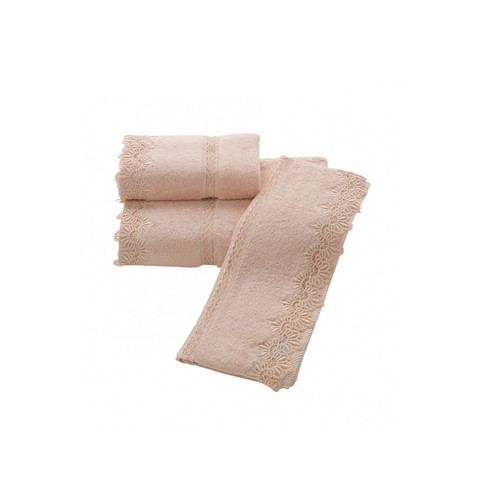 Набор махровых салфеток  ВИКТОРИЯ 30х50 3шт Soft Cotton розовое
