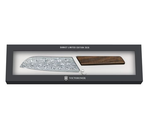 Нож кухонный Victorinox Swiss Modern Santoku Damast LE 2020, 17 sm, Brown  (6.9050.17J20)