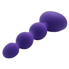 Фиолетовый анальный вибростимулятор Anal Beads S - 14,5 см. - 