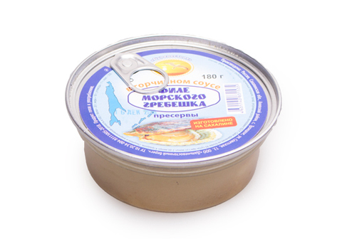 Мясо гребешка в горчичном соусе, 180г