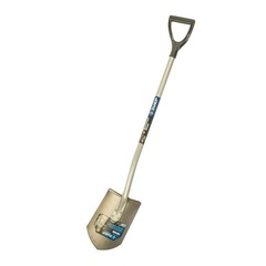 ЗУБР Титан, 280 х 190 х 1200 мм, полотно 2 мм, титановая, алюминиевый изогнутый черенок с рукояткой, тип ЛКО, штыковая лопата, Профессионал (39418)