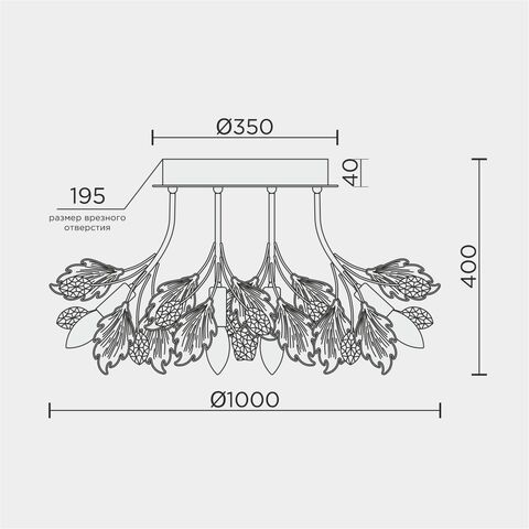 Потолочная люстра Modelux ML.6869.1000 GD