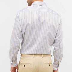 Сорочка мужская Eterna Modern Fit 1088-X171-27 серая в бежевую полоску