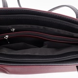 Сумка Саломея 620 гладкий бордо + черный