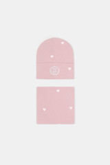 комплект  для девочки  К 8171/дымчатая роза,сердечки