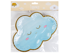Тарелки фигурные, Детские грезы, Облако голубое, 26 см, 6 шт.