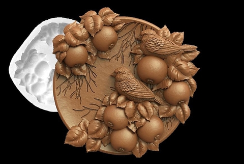 Силиконовый молд Птицы (медальон) № 0474