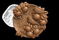 Силиконовый молд Птицы (медальон) № 0474