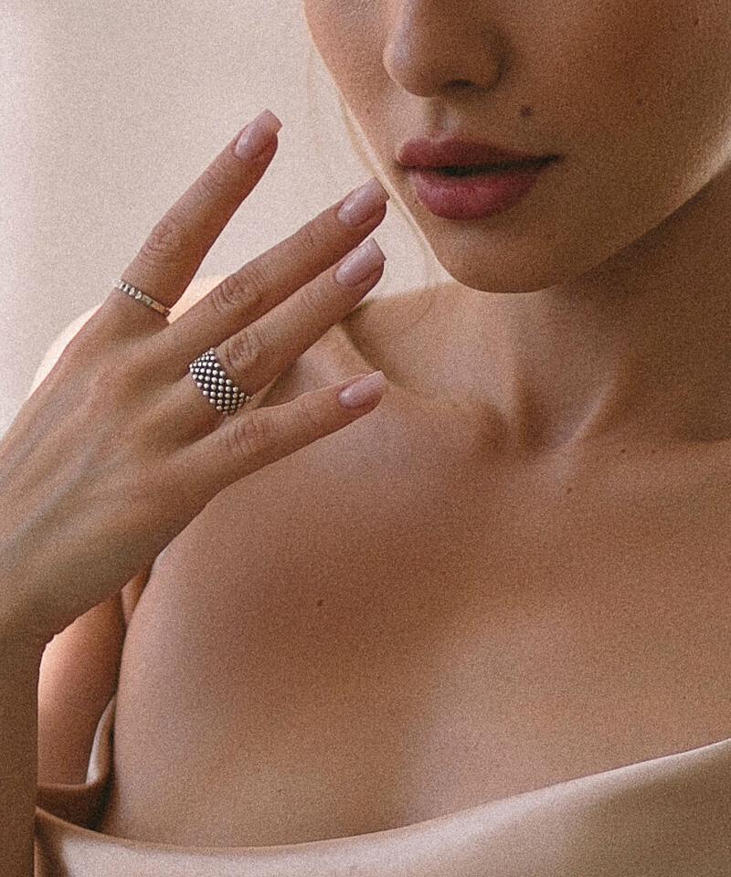 Кольцо  DOTS silver