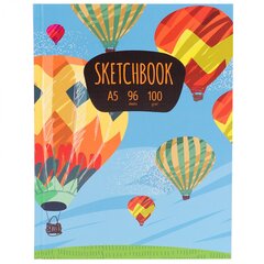 
          Скетчбук А5 96л., "Воздушный шар", 100г/м2, Миленд, 7БЦ, глянц. лам., лен