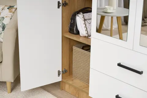 Шкаф 4-х створчатый Евро ШК-12 крафт / белый