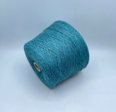 Filcom, Alba tweed plus 3/15 500м. 50%Кашемир 35%Шелк 15%Меринос, Бирюзовый,твидовый. 37138
