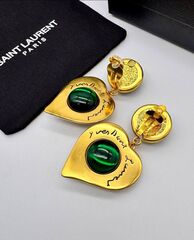 Серьги клипсы из латуни YSL