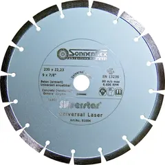 Алмазный отрезной диск Silverstar 230x2,4x10x22,23 Sonnenflex 81004