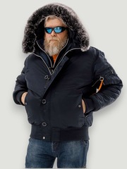 Куртка бомбер зимний Apolloget N-2B Gimalai (blue/orange - т.синий/оранж)
