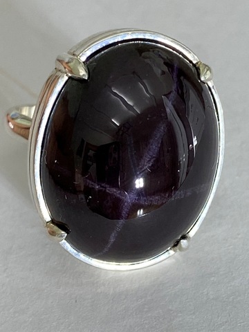 Корунд Зв (серебряный кольцо)
