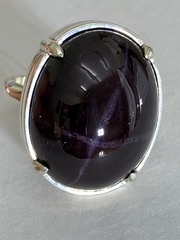 Корунд Зв (серебряный кольцо)