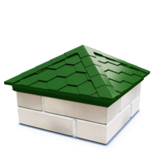 Колпак для забора EVEREST Зеленый (1,5 х 1,5)