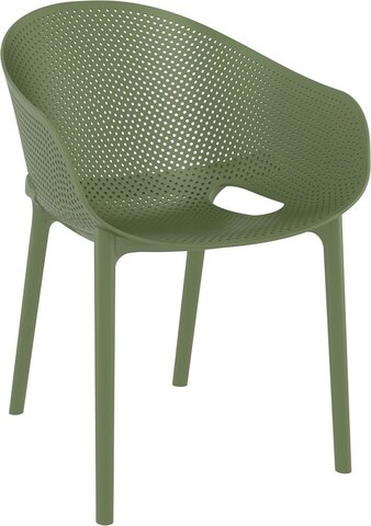 Кресло пластиковое Siesta Contract Sky Pro, оливковый