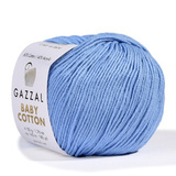 Пряжа Gazzal Baby Cotton 3423 небесно-голубой