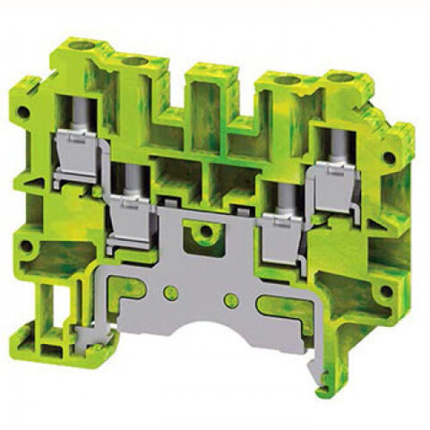 Клемма винтовая на 4 соединения CMCG4/4mm2/0.2-4mm2/ заземляющая