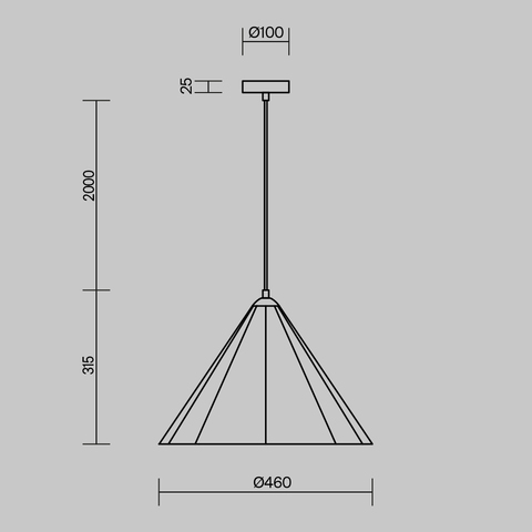 Подвесной светильник Freya Felt acoustic FR5479PL-01GR