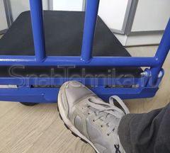 Тележка платформенная со складной ручкой (педаль) ТПСР 3 МП (600х1000) 160-Ч