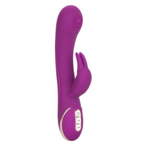 Фиолетовый вибратор-кролик Signature Silicone Thumping Rabbit с пульсирующим воздействием - 22,75 см.