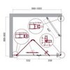 BelBagno ALBANO-ASH-1-100/90-C-Cr Душевой уголок с одной складывающейся дверью и одной неподвижной секцией. Стекло 6 мм, прозрачное, хром