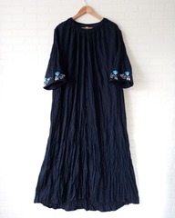 Веселина. Платье женское льняное макси с вышивкой 