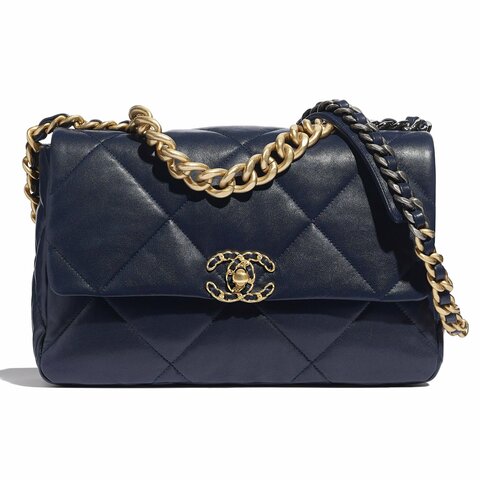 Сумка-конверт Chanel темно-синий