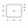 Geberit VariForm Раковина с установкой под столешницу прямоугольной формы, T1=50х40 см, без отв. под смеситель, без отв. перелива