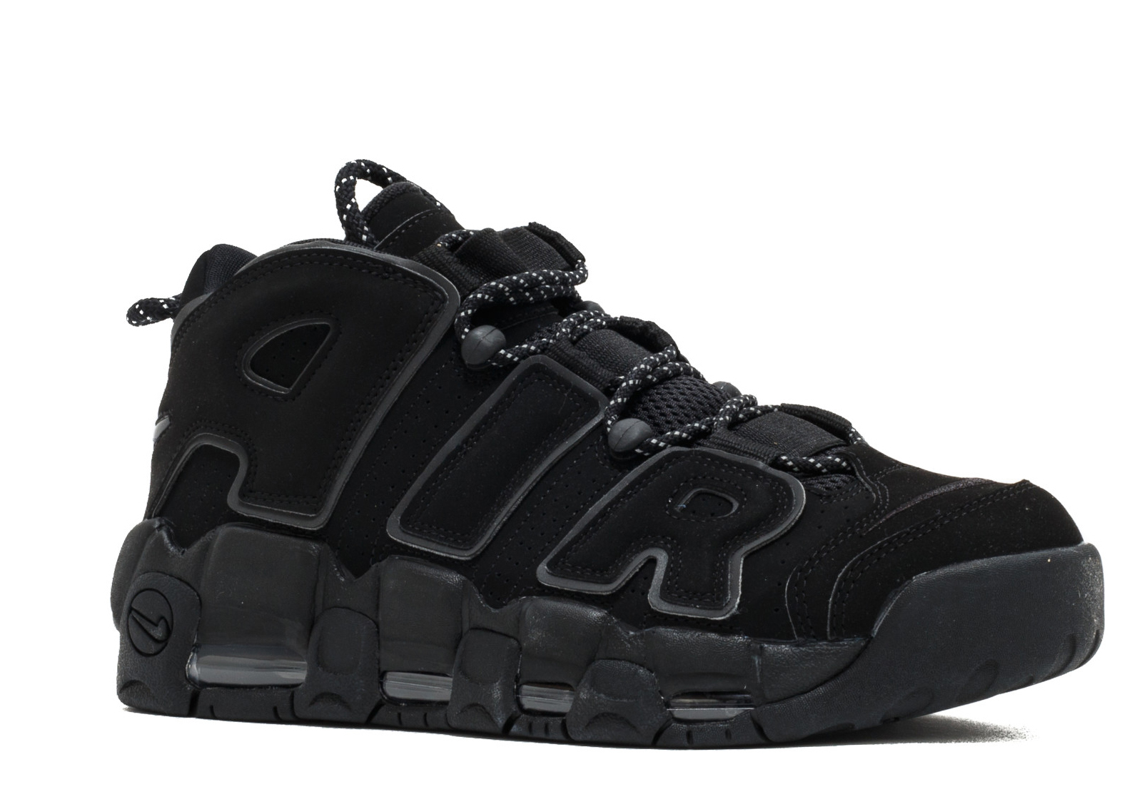 nike uptempo mens black