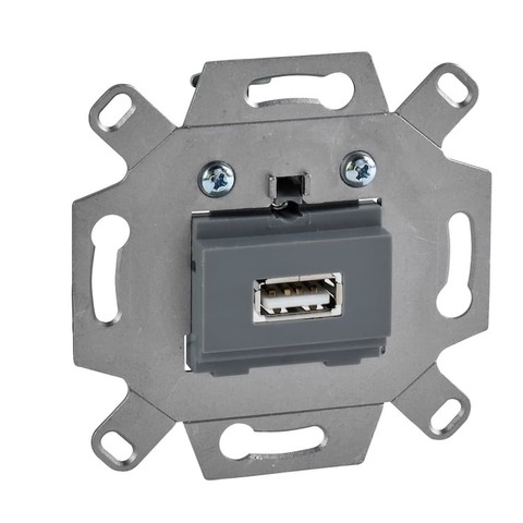 Механизм розетки USB 2.0 на суппорте с 1 разъёмом. Merten. MTN4581-0000