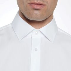 Сорочка мужская Seidensticker Shaped Fit 01.021006-01 из поплина белая, под запонки