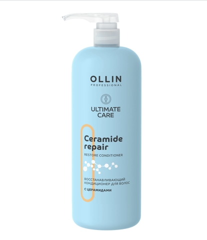 ULTIMATE CARE Восстанавливающий кондиционер для волос с церамидами 1000мл OLLIN PROFESSIONAL (Ollin Professional)
