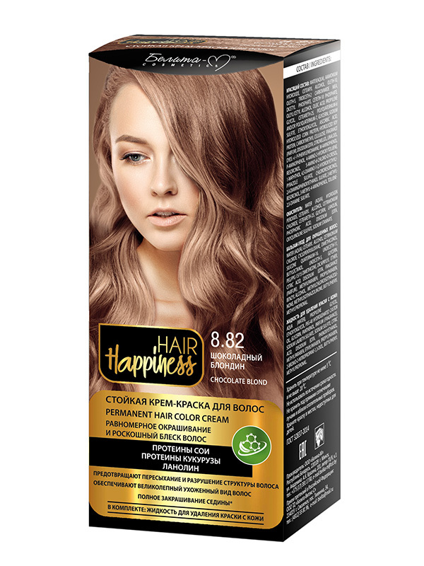 Белита М Hair Happiness Крем-краска для волос аммиачная 8.82 шоколадный блондин