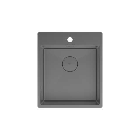 Lemark 9936103 JANGA 440 Мойка кухонная из нерж.стали цвет:графит, в комплекте крепеж, арматура сливная с прямоуг.переливом, сифон