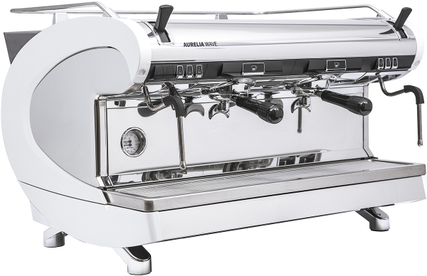 Рожковая кофемашина Nuova Simonelli Aurelia WAVE 2Gr S 220V pearl white+high groups+LED (167971)