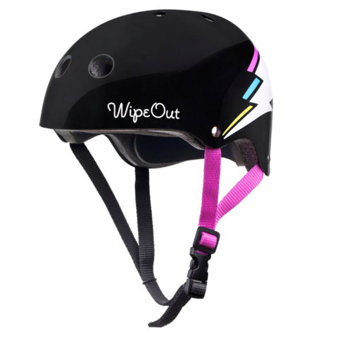 Шлем защитный детский Wipeout Black Bolt