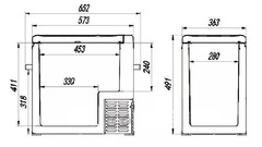 Компрессорный автохолодильник Alpicool C50 (12V/24V, 220V опционально, 50л)